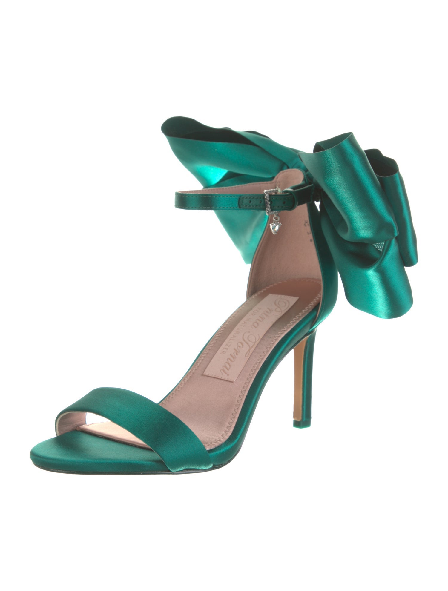 Pnina Tornai Satin Bow Accents Sandals