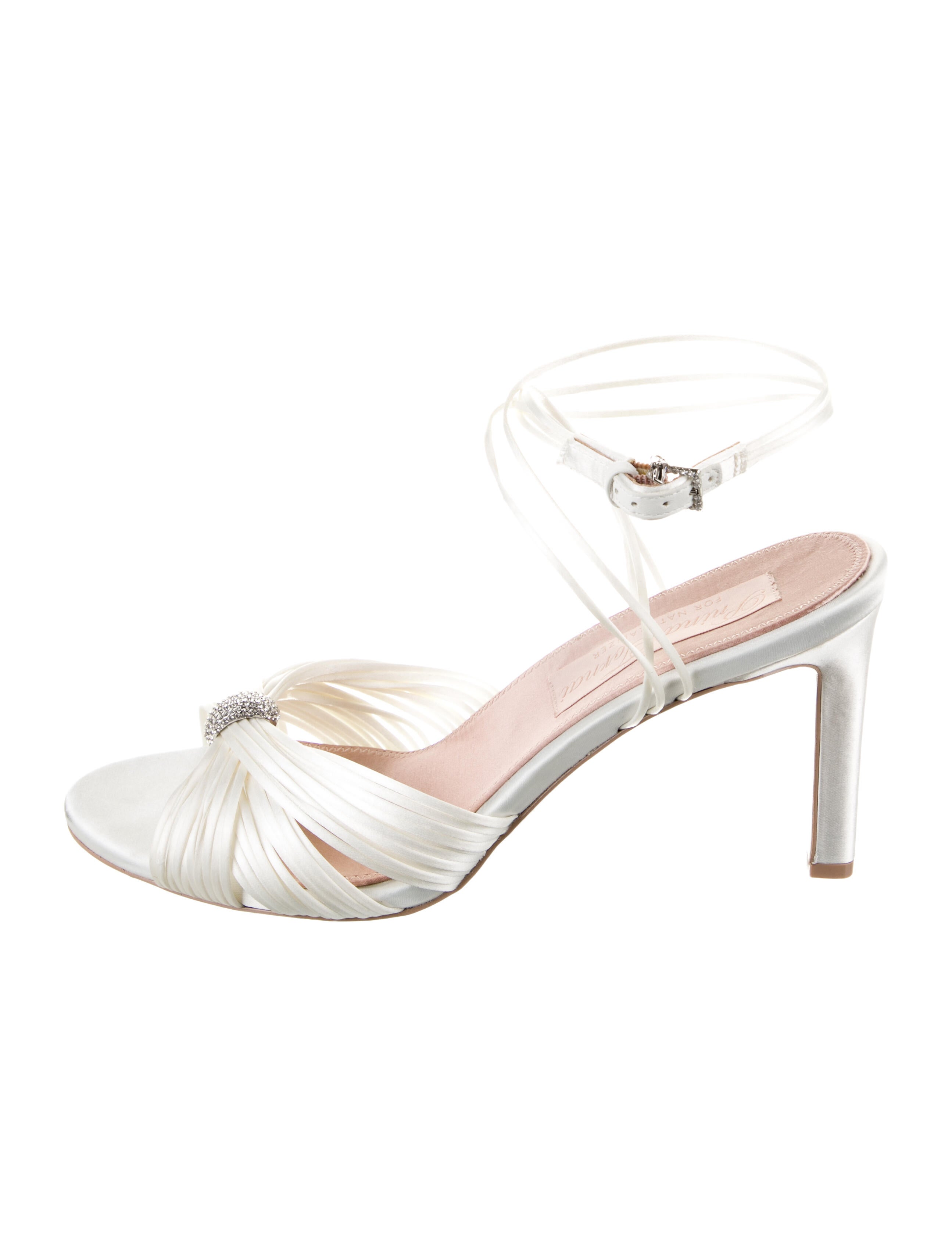 Pnina Tornai Satin Crystal Embellishments Sandals