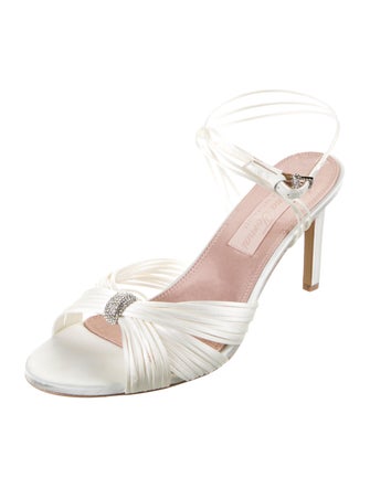 Pnina Tornai Satin Crystal Embellishments Sandals