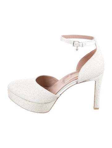 Pnina Tornai Sandals Satin Crystal Embellishments US 10 |