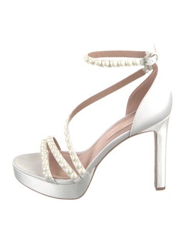 Pnina Tornai Sandals Satin Crystal Embellishments US 10 |