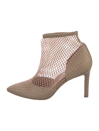 Pnina Tornai Leather Crystal Embellishments T-Strap Pumps