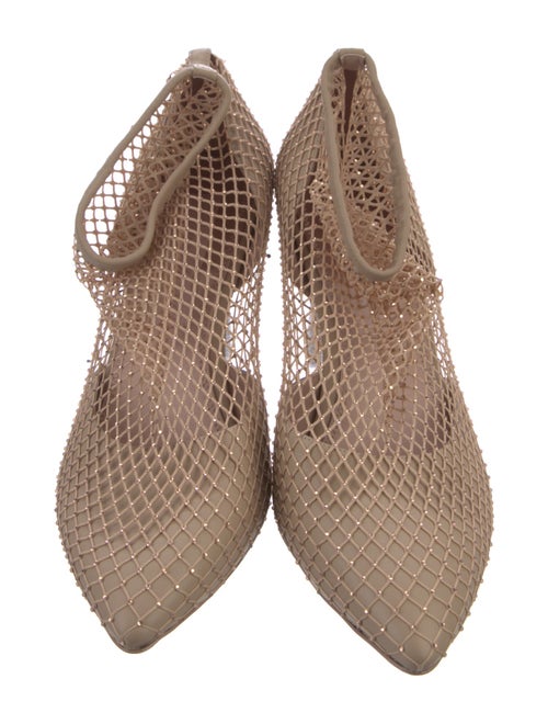 Pnina Tornai Leather Crystal Embellishments T-Strap Pumps