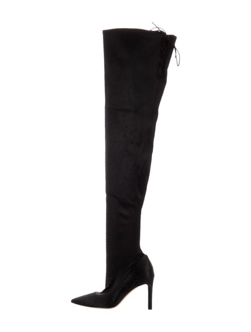 Pnina Tornai Suede Crystal Embellishments Boots