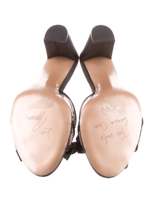 Pnina Tornai Satin Bow Accents Slides