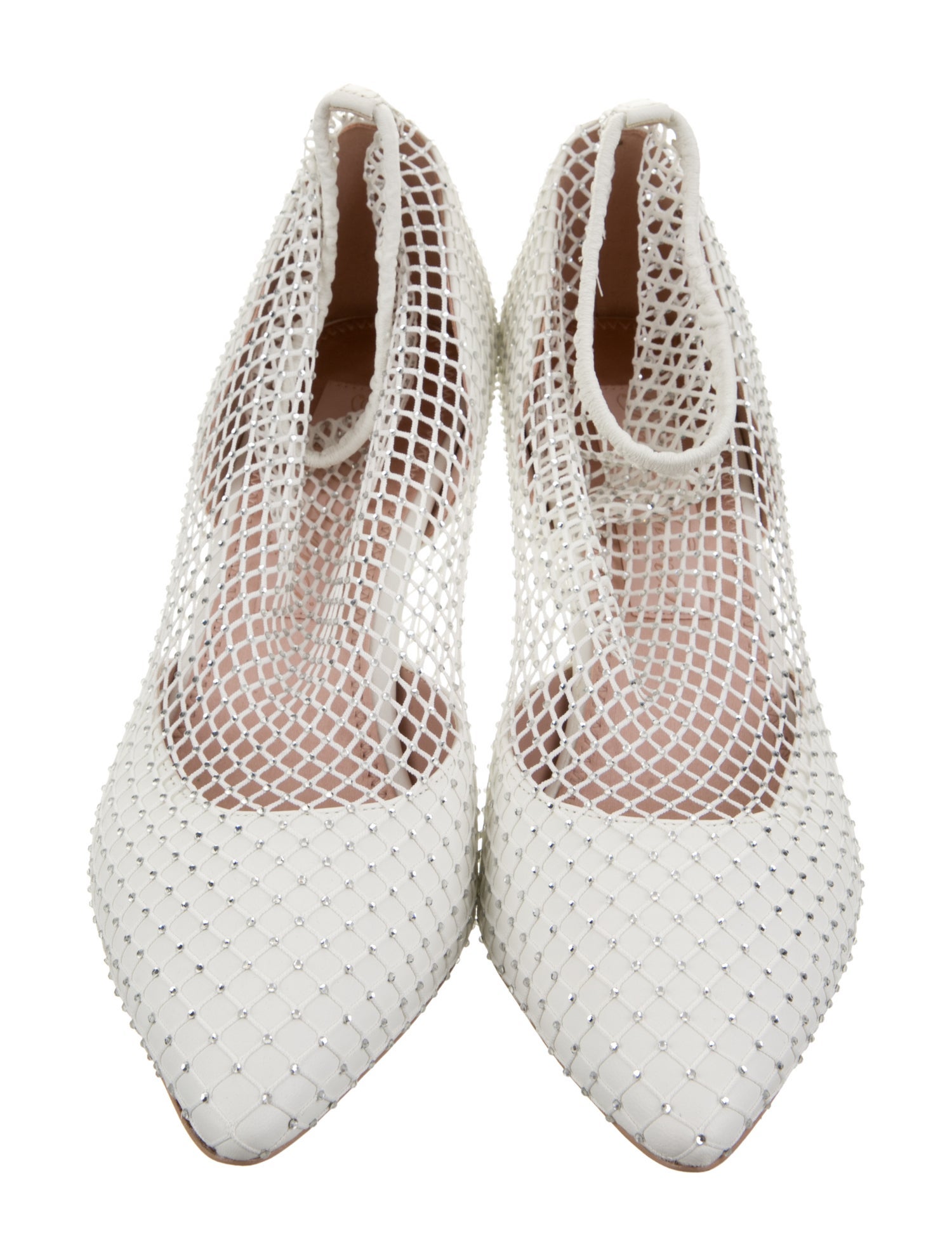 Pnina Tornai Leather Crystal Embellishments Pumps