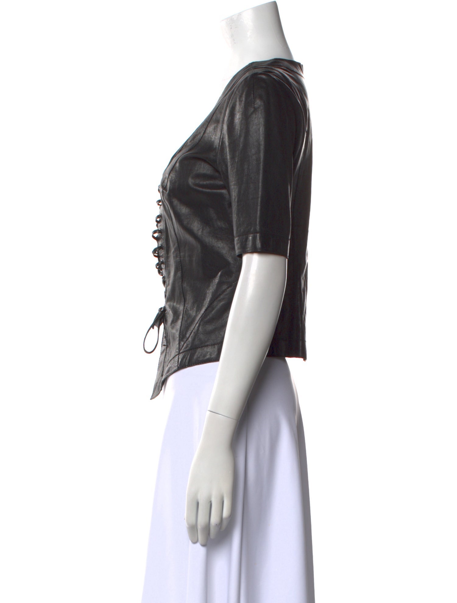 Pnina Tornai Square Neckline Short Sleeve Top