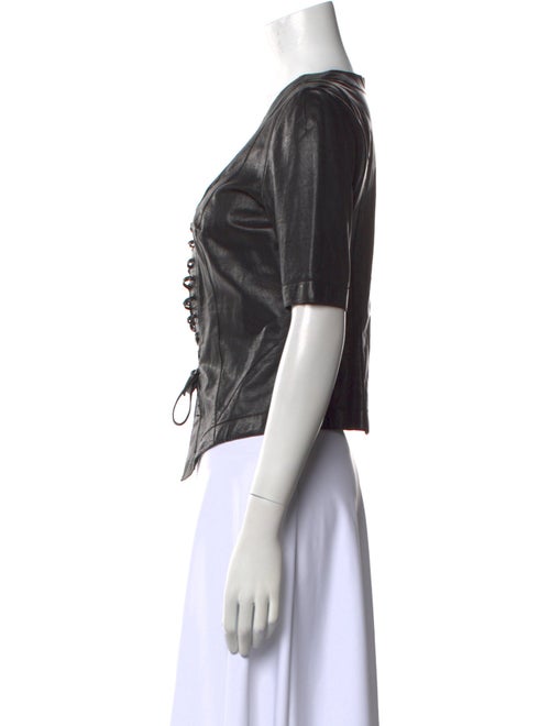 Pnina Tornai Square Neckline Short Sleeve Top