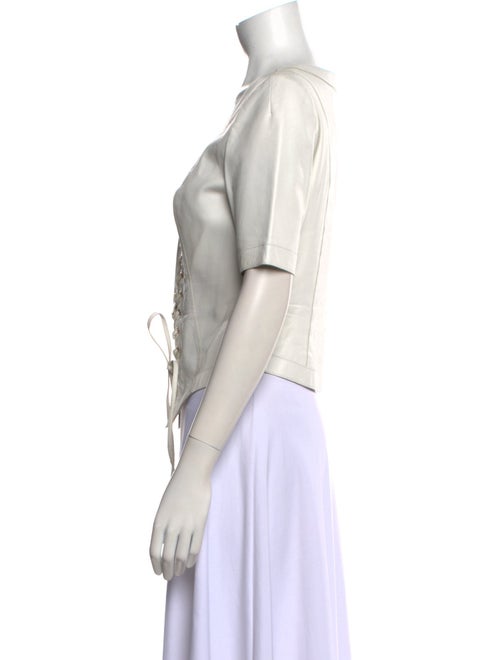 Pnina Tornai V-Neck Short Sleeve Blouse