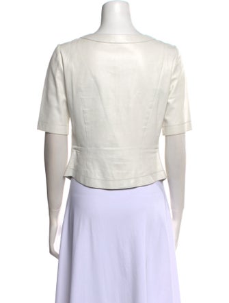 Pnina Tornai V-Neck Short Sleeve Blouse