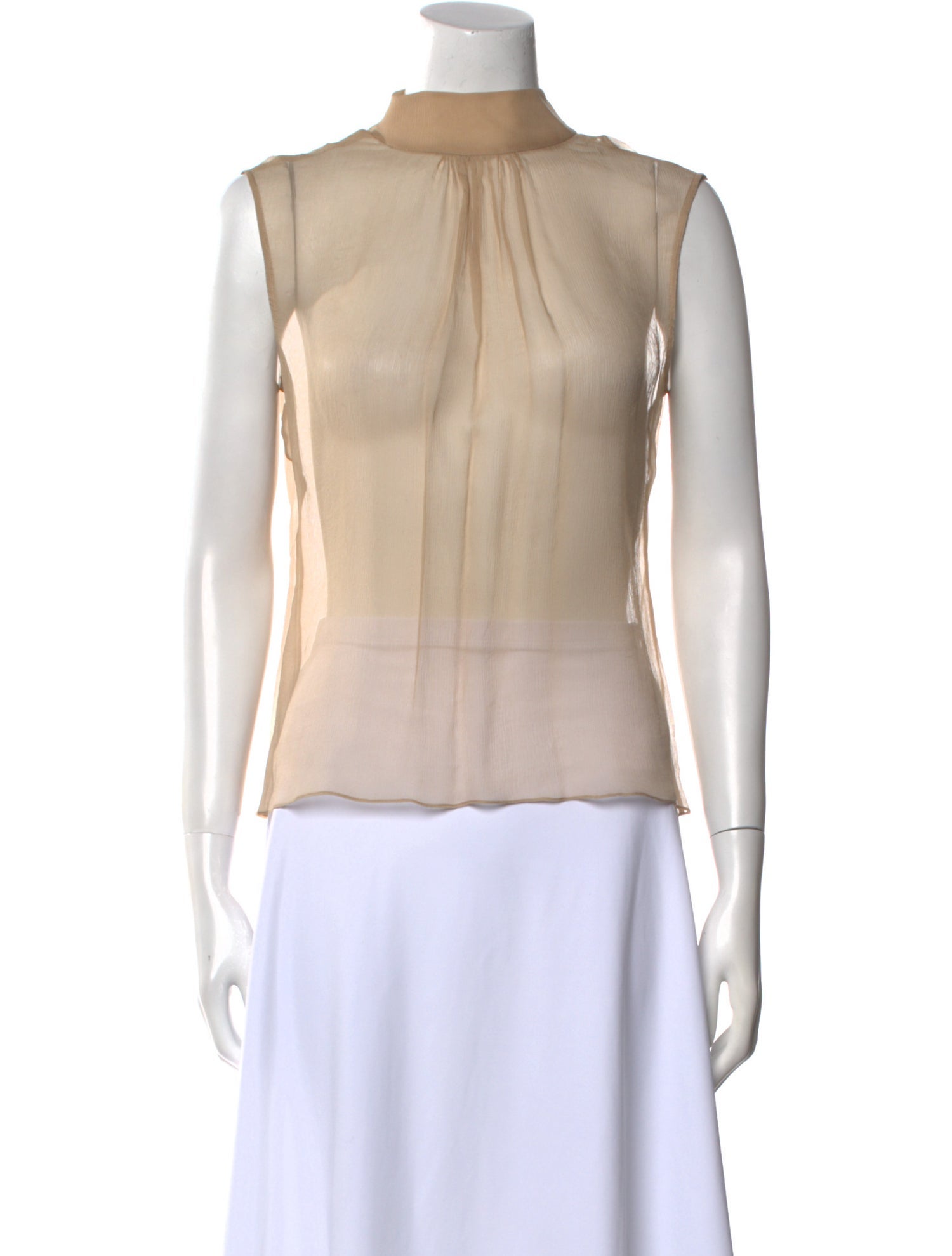 Pnina Tornai Mock Neck Sleeveless Top