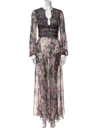 Pnina Tornai Floral Print Long Dress