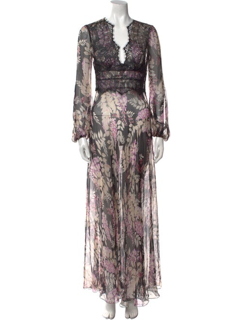 Pnina Tornai Floral Print Long Dress