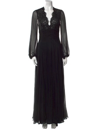 Pnina Tornai V-Neck Long Dress