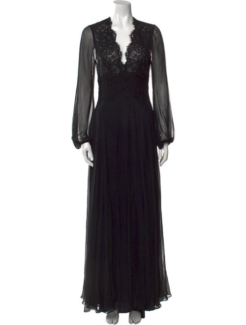 Pnina Tornai V-Neck Long Dress