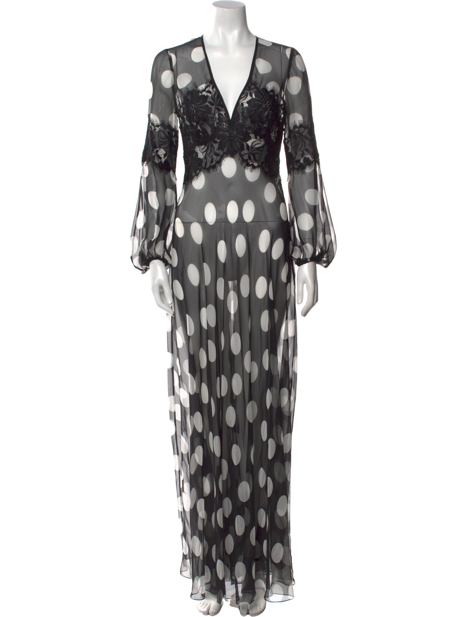 Pnina Tornai Polka Dot Print Long Dress