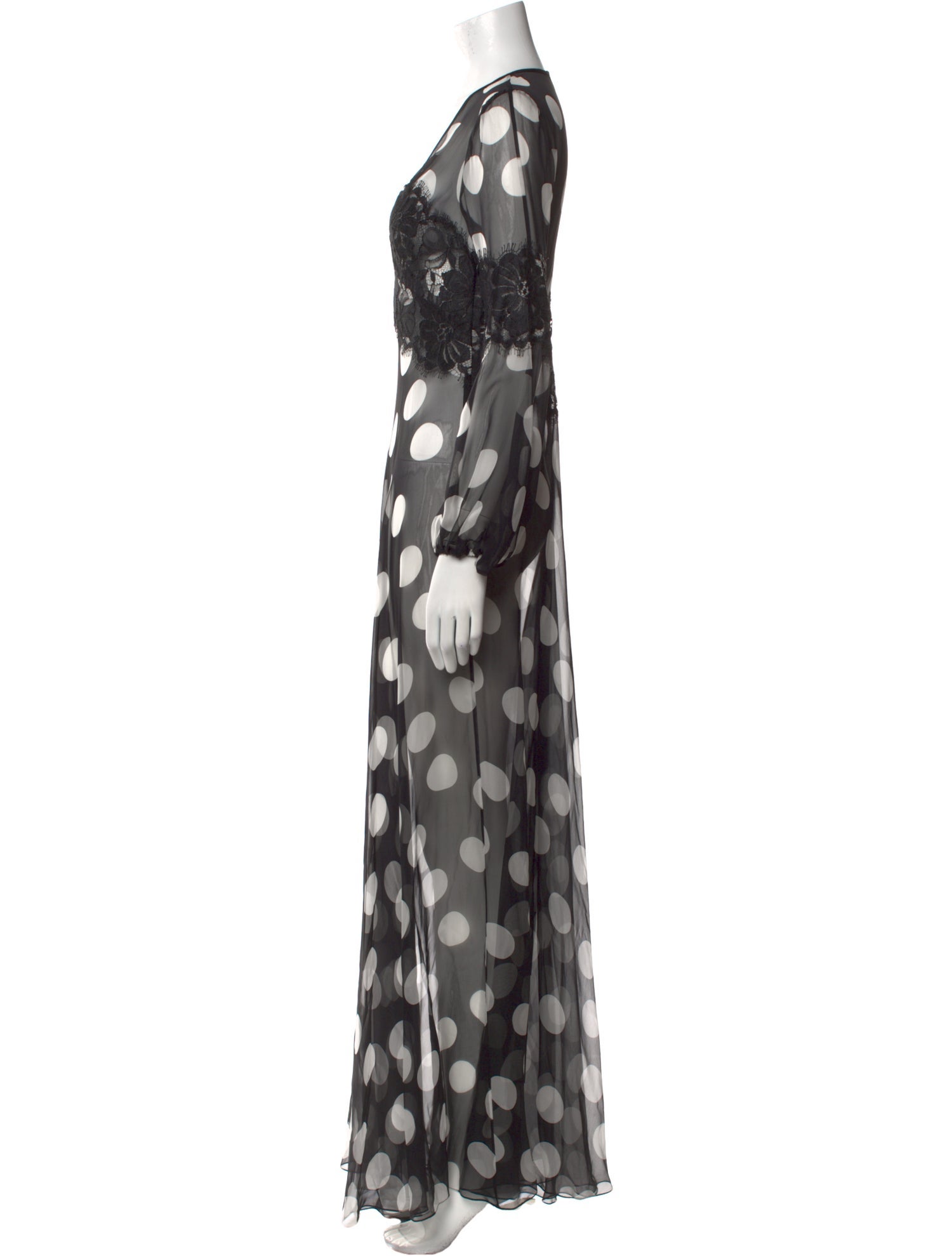 Pnina Tornai Polka Dot Print Long Dress