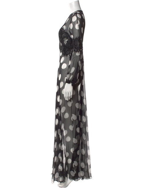 Pnina Tornai Polka Dot Print Long Dress