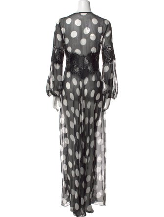 Pnina Tornai Polka Dot Print Long Dress