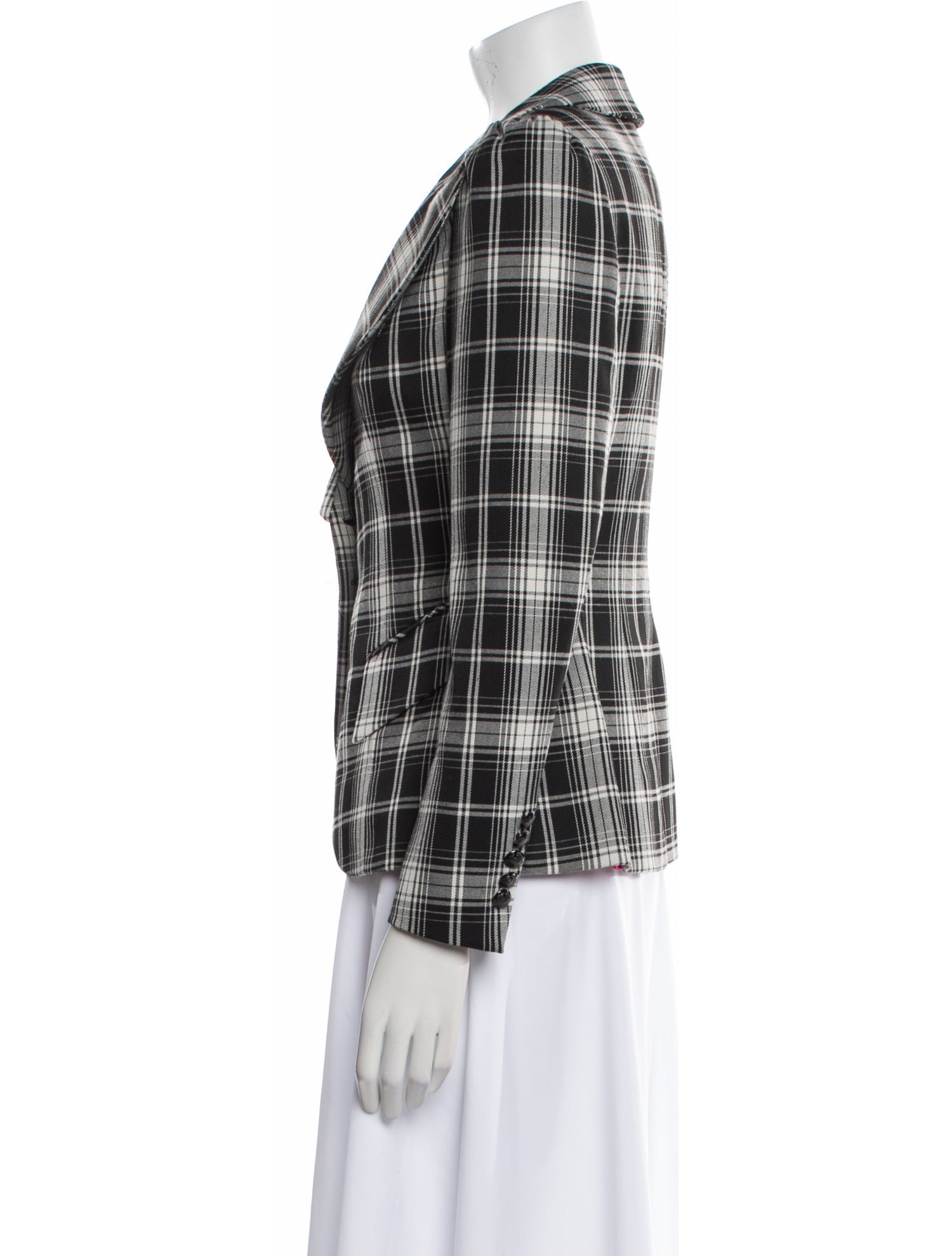 Pnina Tornai Plaid Print Blazer