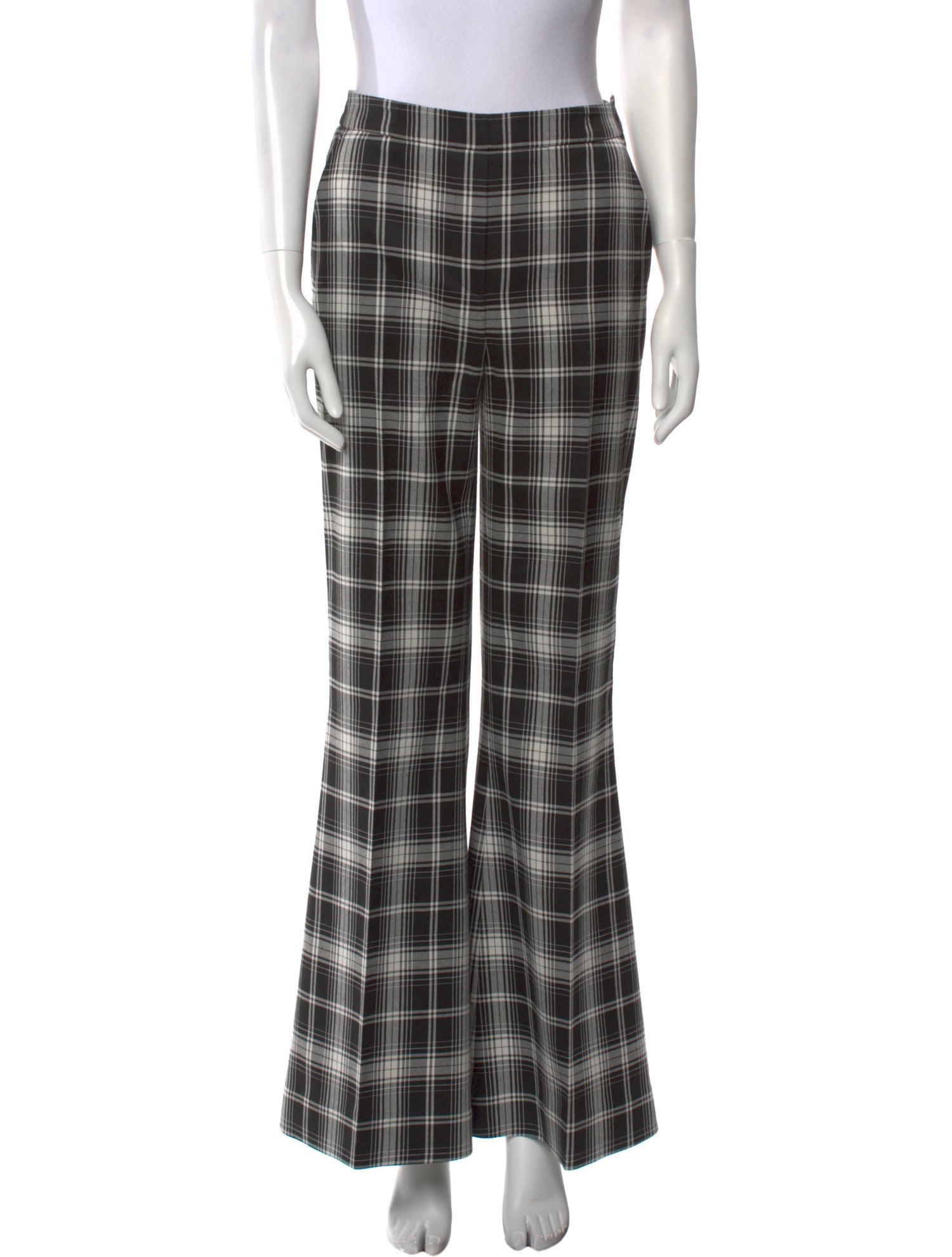 Pnina Tornai Plaid Print Flared Pants