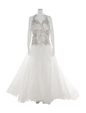 Pnina Tornai V-Neck Long Dress