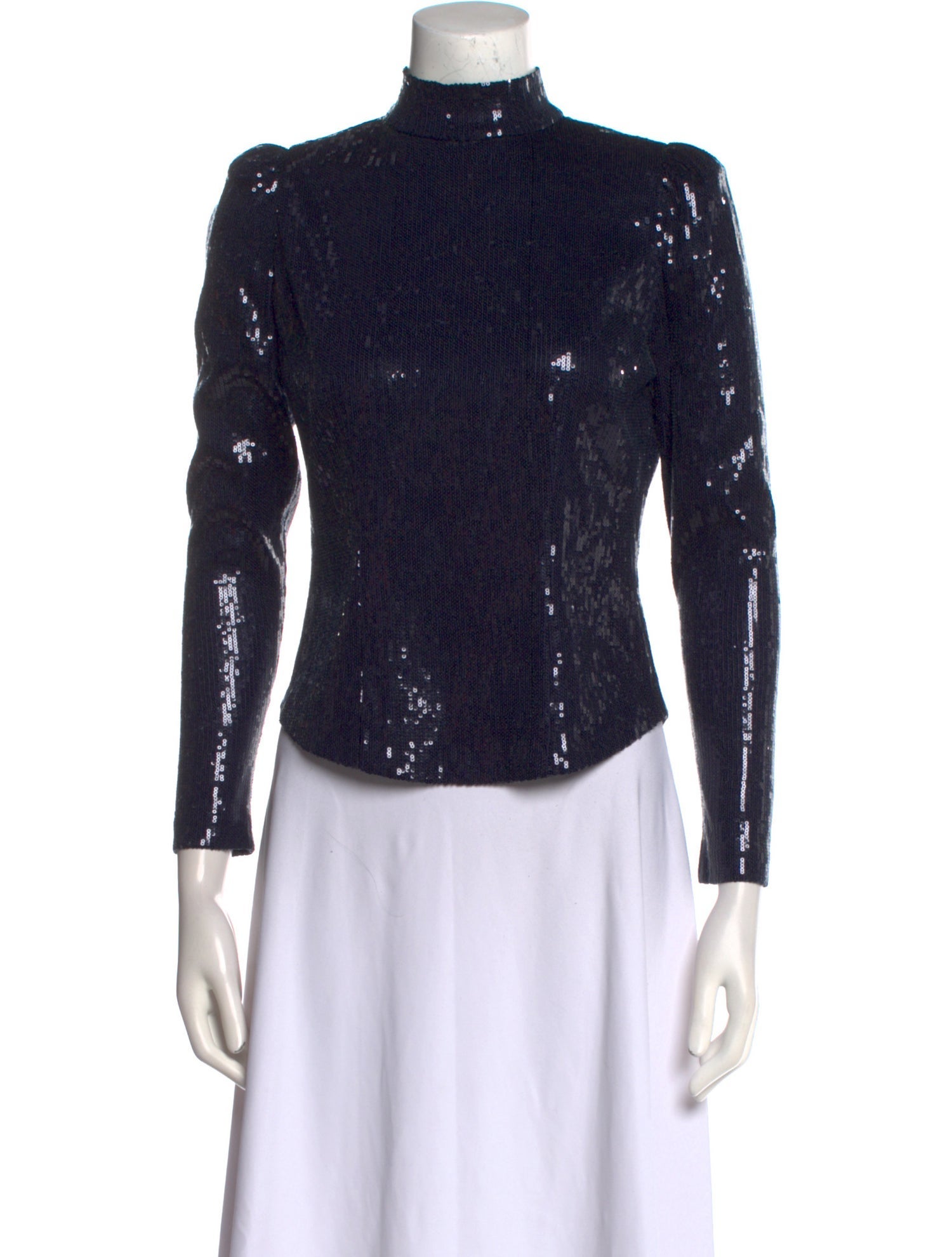 Pnina Tornai Mock Neck Three-Quarter Sleeve Top