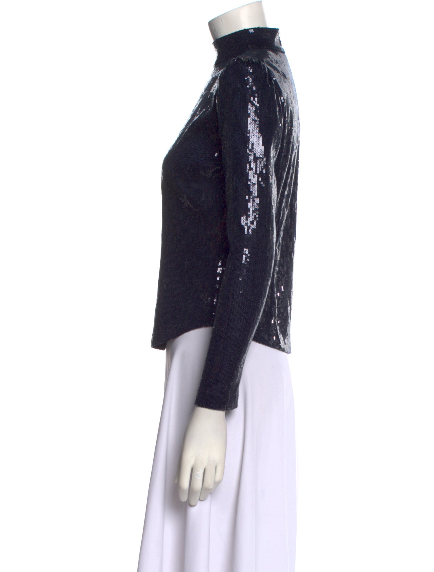 Pnina Tornai Mock Neck Three-Quarter Sleeve Top