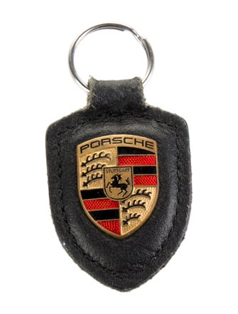 Porsche Design Leather Crest Keyring