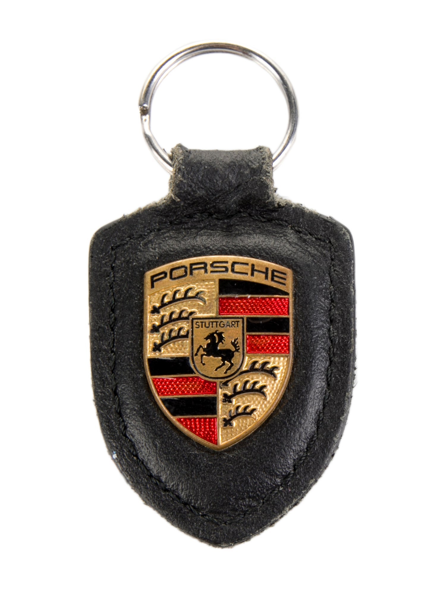 Porsche Design Leather Crest Keyring