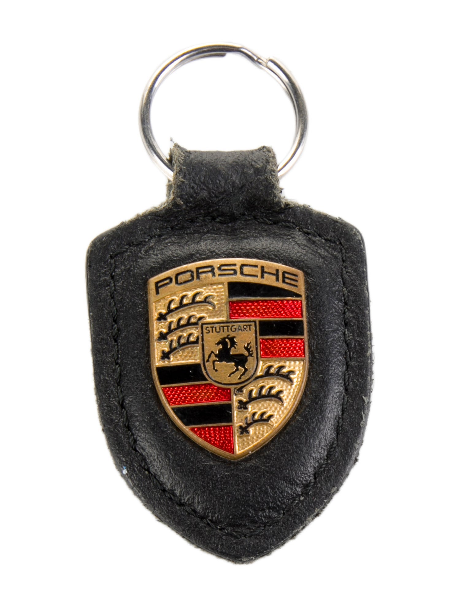 Porsche Design Leather Crest Keyring