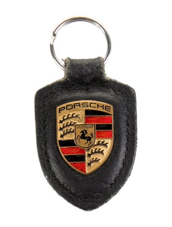 Porsche Design Leather Crest Keyring