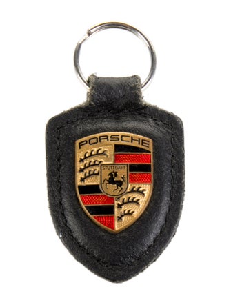 Porsche Design Leather Crest Keychain