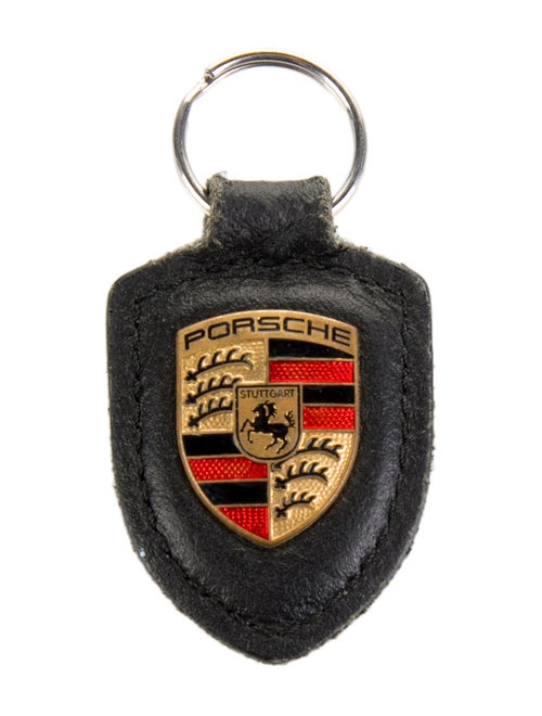 Porsche Design Leather Crest Keychain
