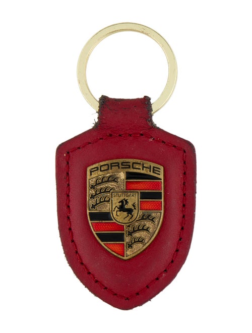 Porsche Design Porsche Design Leather Crest Keychain