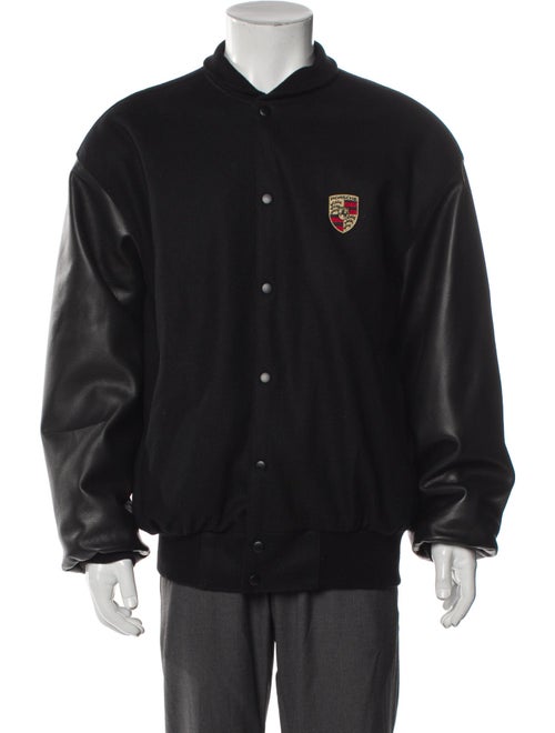 Porsche Design Wool Graphic Print Varsity Jacket