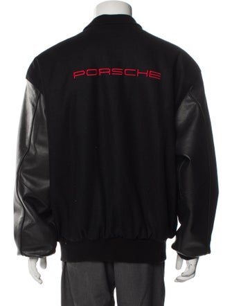 Porsche Design Wool Graphic Print Varsity Jacket