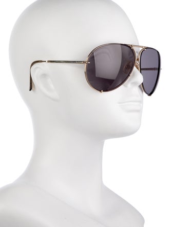 Porsche Design Aviator Mirrored Sunglasses