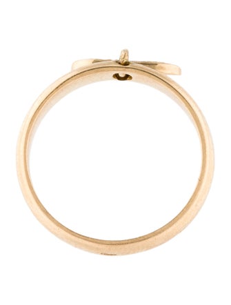 Poiray 18K Diamond Heart Dangle Charm Ring