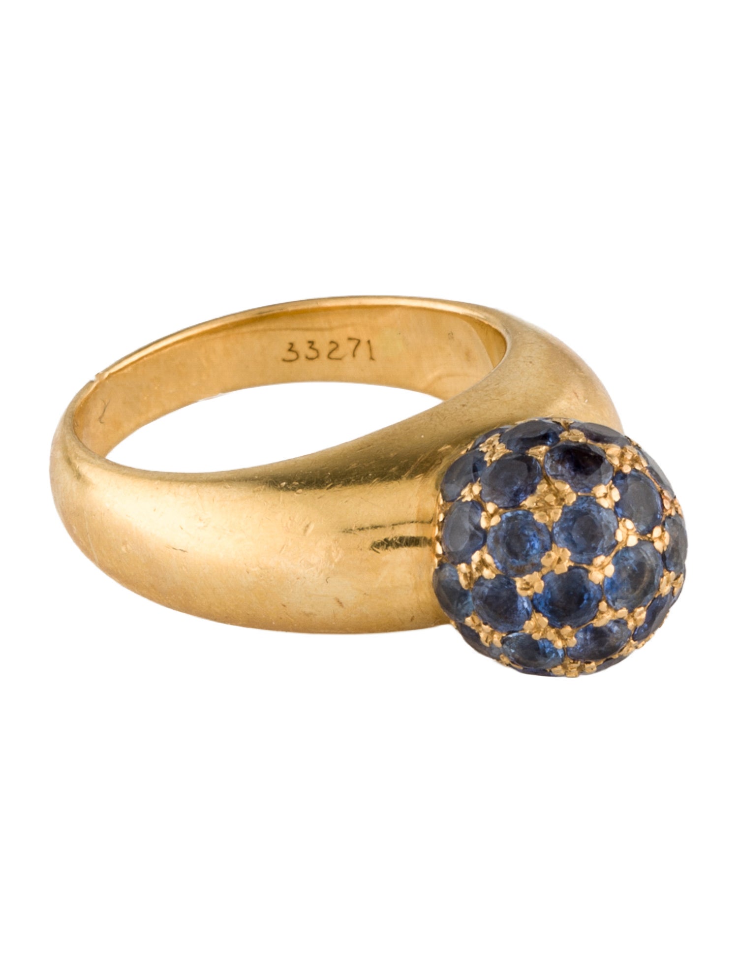 Poiray Vintage 18K Sapphire Pall Cocktail Ring