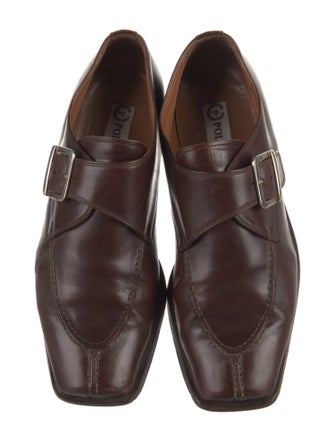 Pollini Leather Monk Straps