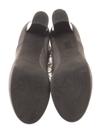 Pollini Suede Faux Fur Trim Pumps