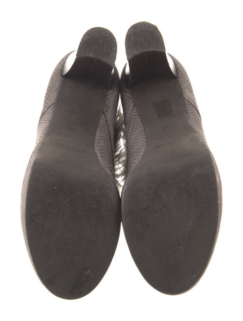 Pollini Suede Faux Fur Trim Pumps