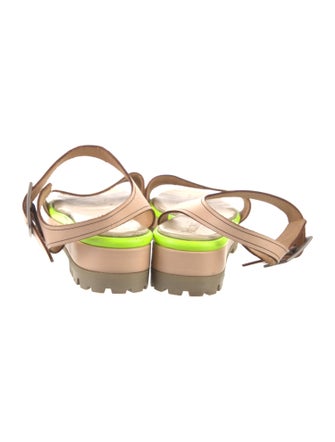 Pollini Leather Slingback Sandals