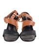 Pollini Leather Colorblock Pattern Sandals
