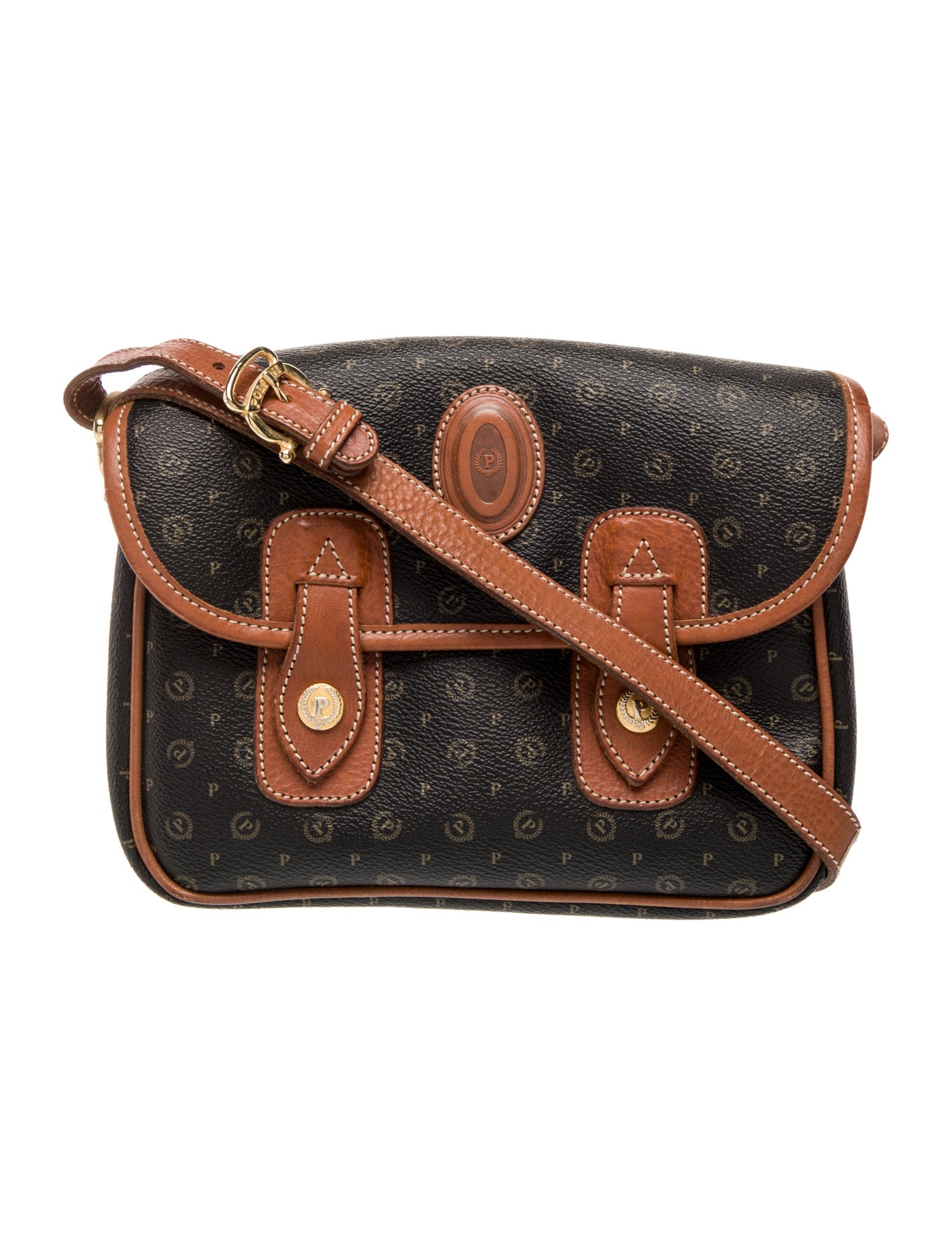 Pollini Embossed Leather Crossbody Bag