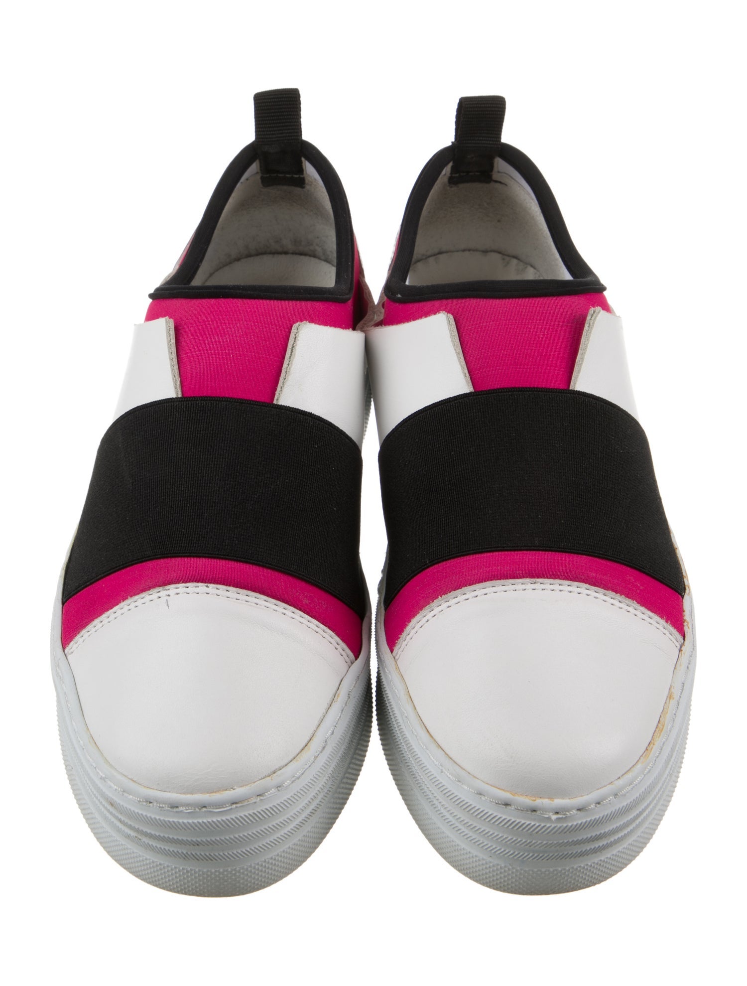 Pollini Leather Printed Sneakers