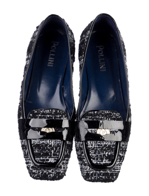 Pollini Tweed Pattern Loafers