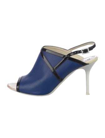 Pollini Leather Slingback Sandals