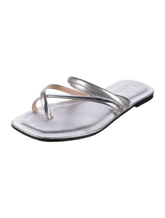 Pollini Leather Slides
